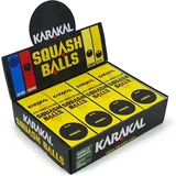 12 Squashbälle Karakal Double Point Gelb schwarz No Size