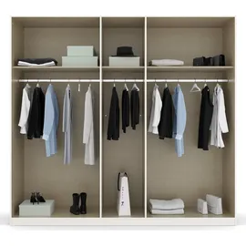 Rauch Modern by Quadra Spin Grau metallic/Glas basalt, Schwarz, 5-trg., inkl. 3 Kleiderstangen, 3 Einlegeböden, BxHxT 226x210x54 cm