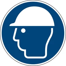 Neutralware Hinweisschild Kopfschutz benutzen ISO 7010/M014 rund 20 cm Blau