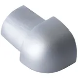 Dalsys Außeneck Fliesenschiene Aluminium (eloxiert) Viertelkreisprofil 10mm, Silber matt