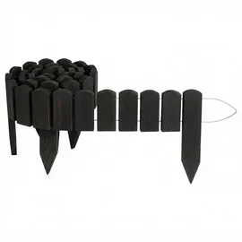 Creative Home Staketenzaun 200 x 10 cm Schwarz