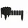 Creative Home Staketenzaun 200 x 10 cm Schwarz