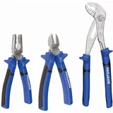 PROJAHN Zangen Set 3-tlg. Wasserpumpenzange Seitenschneider, Kombizange)