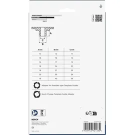 Bosch 9x PRO Kopierhülsen Set metrisch für Fräsen 140 x 58 mm