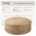 Tectake Handgefertigter Beige, rund, 58x22x58 cm, Wohnzimmer, Hocker, Poufs