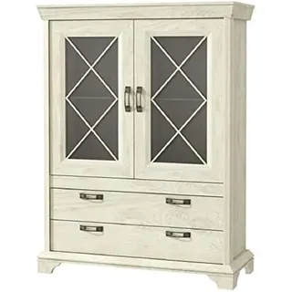 Forte Vitrine Kashmir 48,2 x 123 x 162,3 cm Weiß