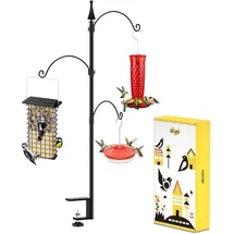 luxuskollektion Vogelfutterspender Metall Futterstation Terrasse Balkon Wildvögel Locken - 65cm