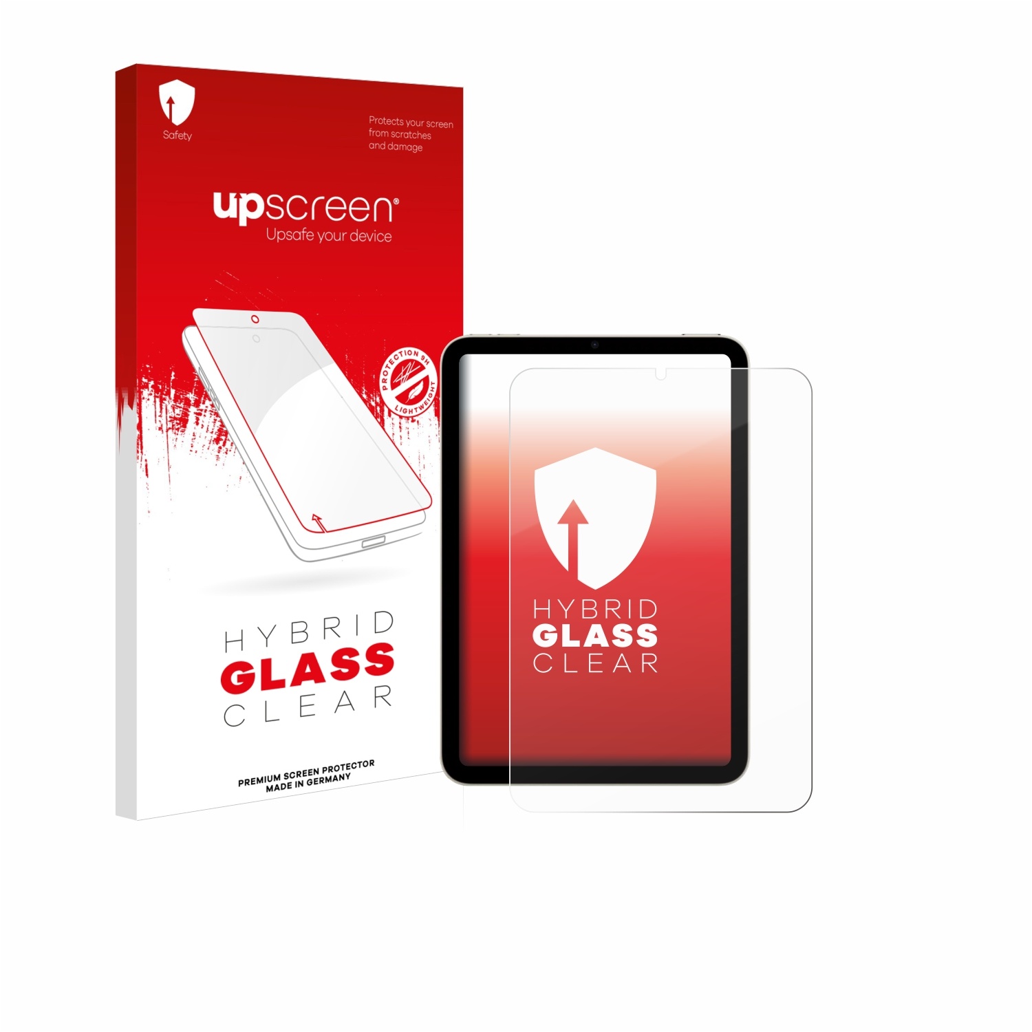 upscreen Hybrid Glass Clear Premium Panzerglasfolie für Apple iPad Mini 6 WiFi 2021