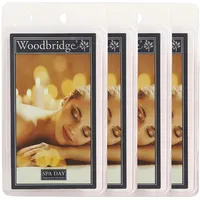 Woodbridge Duftwachs Set Spa Day (4X) | Wellness Duft | Bis zu 8h Duftdauer je Melt | Für Duftlampen & Wachswärmer | Hochwertiges Paraffinwachs | Raumduft für Zuhause & Büro