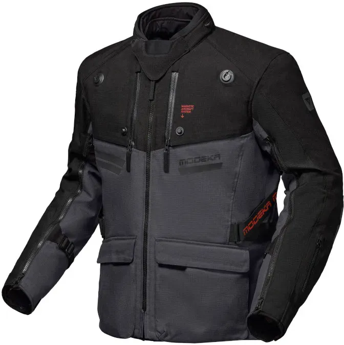 Modeka Atlaz Jacke Dunkelgrau/Schwarz XL