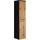 Badplaats Saturnus Hochschrank 35 x 130 cm Schwarz/Eiche Holz