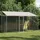 vidaXL Hundekäfig mit Dach Silber 400 x 200 x 256 cm Stahl und PE