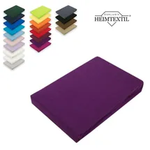 EXKLUSIV HEIMTEXTIL Spannbettlaken Jersey-Baumwolle 140 - 160 x 200 cm lila