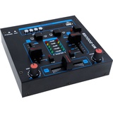 ETC Shop DJ Mischpult Party Musikanlage Mixer USB/MP3 Crossfading Talkover Kanalfading Partykeller, schwarz rot blau, HxBxT 40x150x140mm