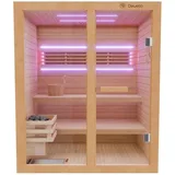 Dewello TOFINO 160x150 Kabine aus Hemlock Tannenholz mit 4,5 kW Ofen