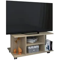 VCM Holz TV Lowboard Fernsehregal Rollen Findalo
