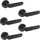 Emuca Türgriff 5 Set Aluminium Schwarz