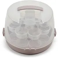 Moofin - Cupcake Transportbox für Muffins, Kuchen und Torten | TÜV-geprüft, BPA-frei | Smooth-Clip Verschlüssen | Verwendbar als Kuchenbehälter, Partybutler, Kuchenbutler, | 26 cm Durchmesser