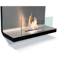 Radius Echtfeuer-Dekokamin Wall Flame 1 – Bio-Ethanol Wandkamin für Innen & Außen, TÜV-geprüft schwarz