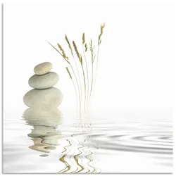 Wandbild ARTLAND "Zen Friede", weiß (farbe bild(er): weiß), B:50cm H:50cm, Bilder, als Alubild, Outdoorbild, Leinwandbild, Poster, Wandaufkleber