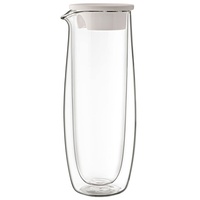 Villeroy & Boch Artesano Hot und Cold Beverages Glaskaraffe mit Deckel 1 l, Borosilikatglas, Klar