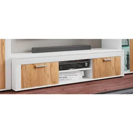 VCM Usilo XL Lowboard 160 x 45 x 37 cm Weiß Holz