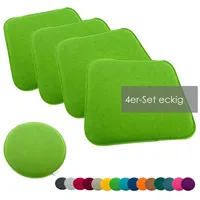 Heimtexland ® 4er Pack Sitzkissen Filz Stuhlkissen Bodenkissen Polster