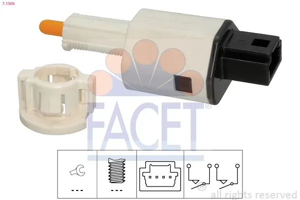 FACET Schalter, Kupplungsbetätigung (GRA) 71306 für RENAULT