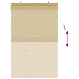 vidaXL Rollo Natur 120 x 160 cm Bambus/Braun