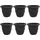 vidaXL Blumentopf 6 pcs Schwarz Ø 39 x 32 cm