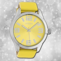 Oozoo Damenuhr Timepieces C10234 gelb Lederarmband Quarz Analoguhr UOC10234