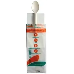 Ekoe Plastic Free Solutions Ekoe kompostierbarer Einweglöffel in Mater-Bi-Verpackung