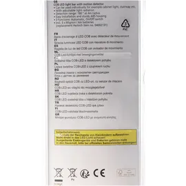 Heitech COB-LED-Lichtleiste mit Bewegungsmelder, ideal für Beleuchtung in Schränken, Treppenhäuser, Küchenzeilen, einstellbarer