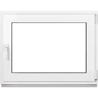 Framex Kellerfenster Fenster Kunststofffenster Weiß Breite x Höhe 100 x 70 cm (1000 x 700 mm) 2fach (32 mm) Dreh Kipp DIN Rechts - Premium - Weiß