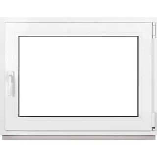 Framex Kellerfenster Fenster Kunststofffenster Weiß Breite x Höhe 100 x 70 cm (1000 x 700 mm) 2fach (32 mm) Dreh Kipp DIN Rechts - Premium - Weiß