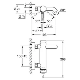 Grohe Essence Einhandwannenmischer Bronze