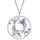 Engelsrufer Kette mit Anhänger Yin Yang Fisch blau/silber