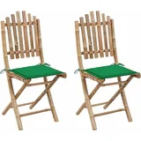 vidaXL Klappbare Gartenstühle 50 x 42 x 92 cm grün 2 St.
