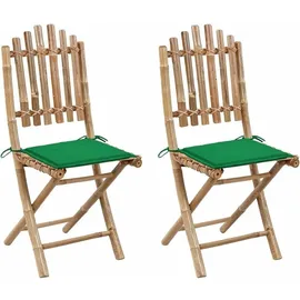 vidaXL Klappbare Gartenstühle 50 x 42 x 92 cm grün 2 St.