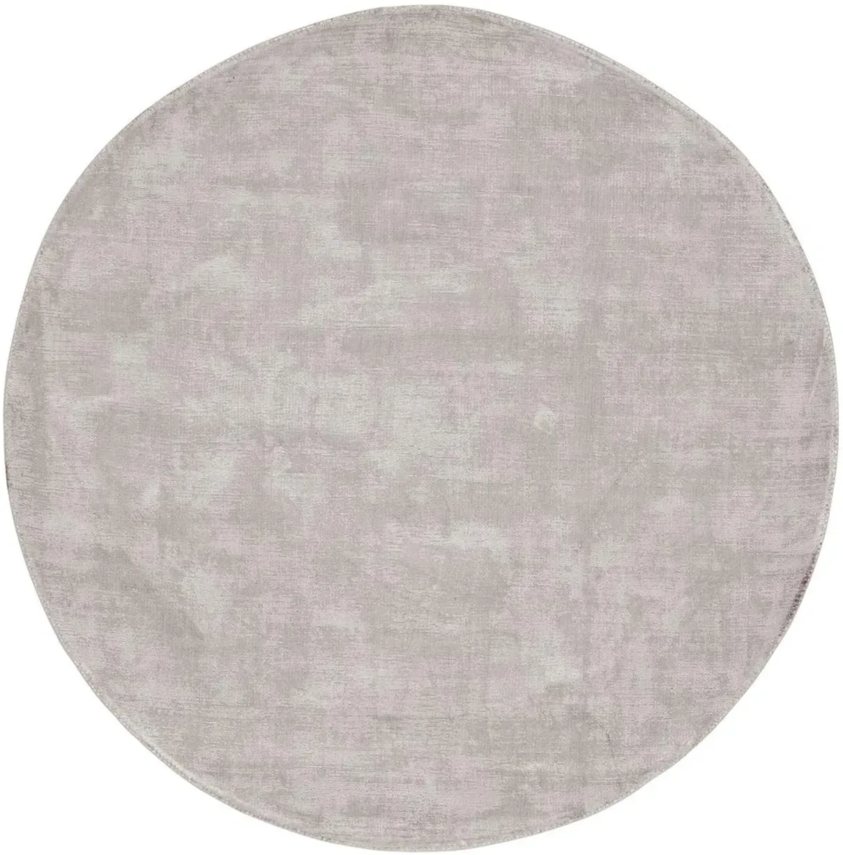 Teppich La Belle aus Viskose, rundes Design, modern, grau, Ø 250 cm, weich und pflegeleicht