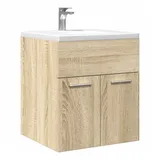 vidaXL Waschbeckenschrank Sonoma-Eiche 41x38,5x46 cm Holzwerkstoff