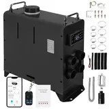 Sonnewelt 12V 8KW Luft Dieselheizung Standheizung, Diesel Luft Auto Standheizung mit Bluetooth APP, LCD-Display & Fernbedienung, Lufterhitzer für LKW, Boot, Wohnmobil, Reisewagen, Schwarz