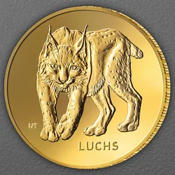Goldmünze 20 Euro Luchs 2025 Rückkehr der Wildtiere (Deutschland)