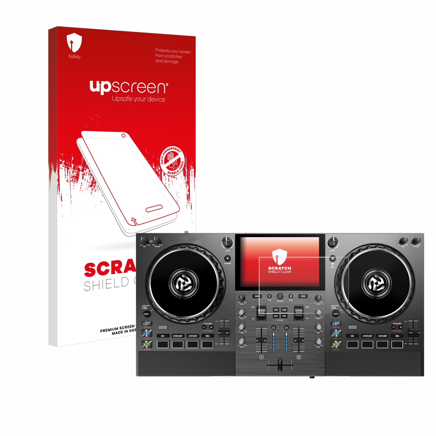 upscreen Scratch Shield Clear Premium Displayschutzfolie für Numark Mixstream Pro Go