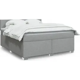 vidaXL Boxspringbett 180 x 200 cm Hellgrau