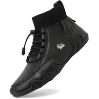 Damen Sportschuhe Alpaca Barfuss Schuhe Damen Ergonomischer Sommer Barfußschuhe Paar Wasserdicht & Schmerzlindernder Leder-Barfußschuh Atmungsaktive Orthopädische Barfuss - 46 EU