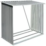 vidaXL Brennholzlager Verzinkter Stahl 163 x 83 x 154 cm Grau