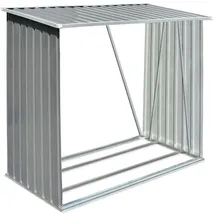 vidaXL Brennholzlager Verzinkter Stahl 163 x 83 x 154 cm Grau