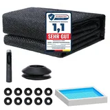 Melko Pool 1000x500 cm Schwarz Solarplane Solarheizung Abdeckplane Poolheizung Wärmeplane Ösen - Melko