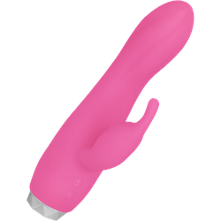 Gebogener Rabbitvibrator, 17,5 cm, pink